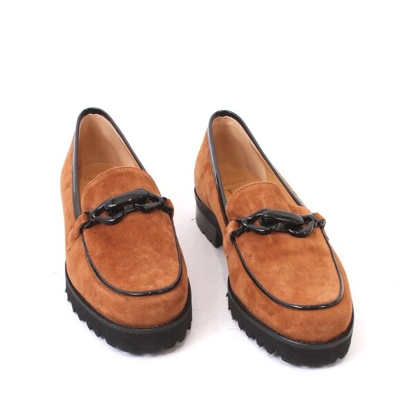 Luca Grossi 706a Brown Suede Leather Platform Loafers Shoes - Picture 2 of 8